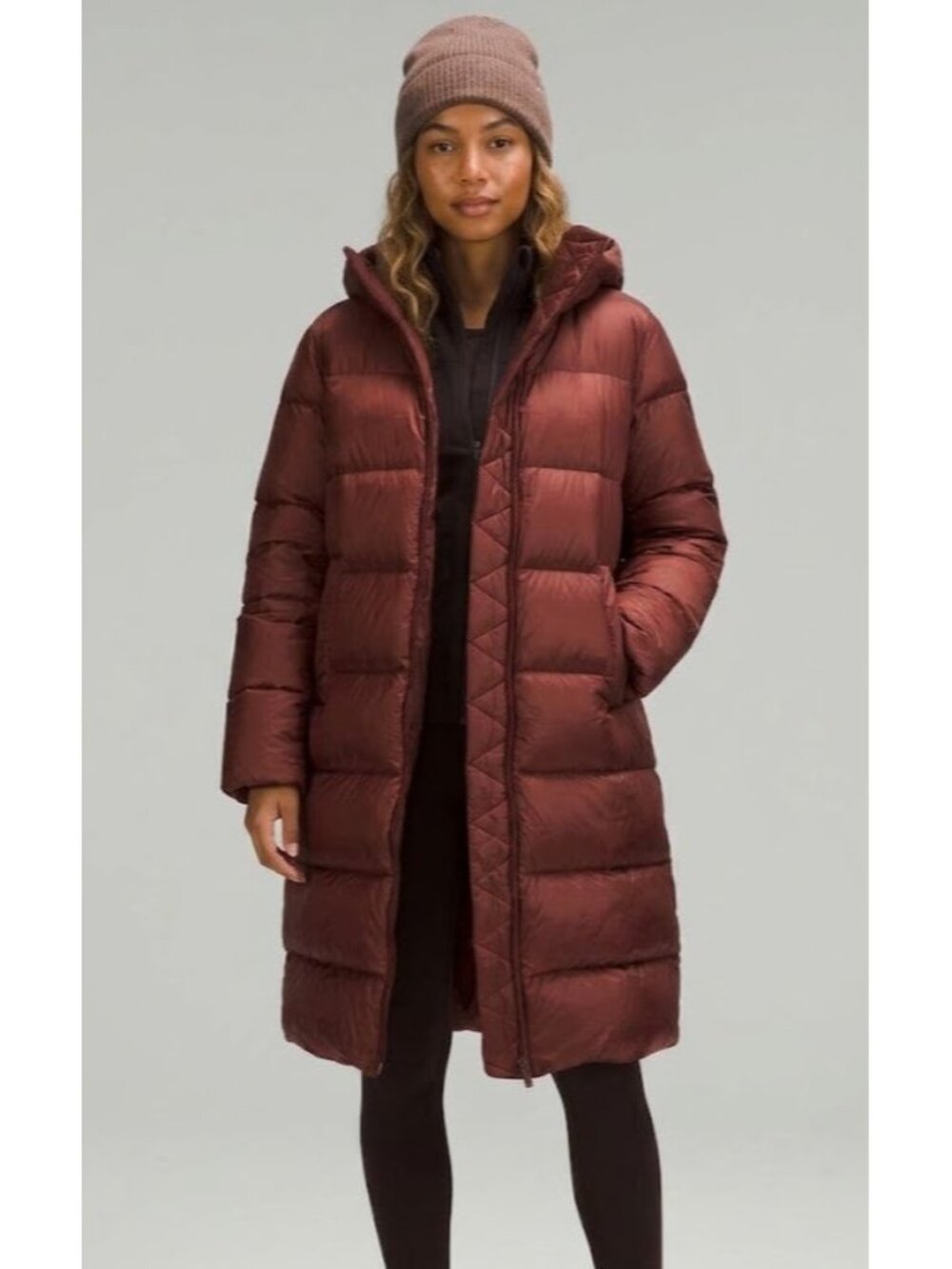 NWT Lululemon Featherweight 900-Down-Fill Long Puffer Jacket in Rockwood Coat S